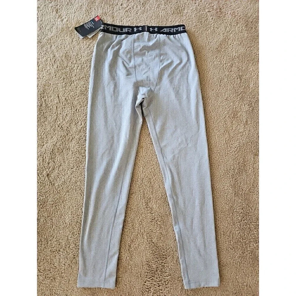 Under Armour ColdGear Boys Leggings Gray XLarge